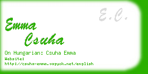 emma csuha business card